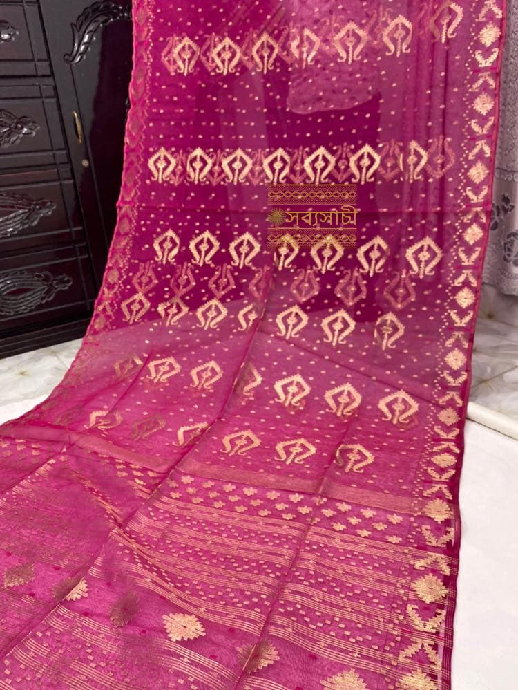 Half Silk Jamdani Sobbosachi সব যস চ